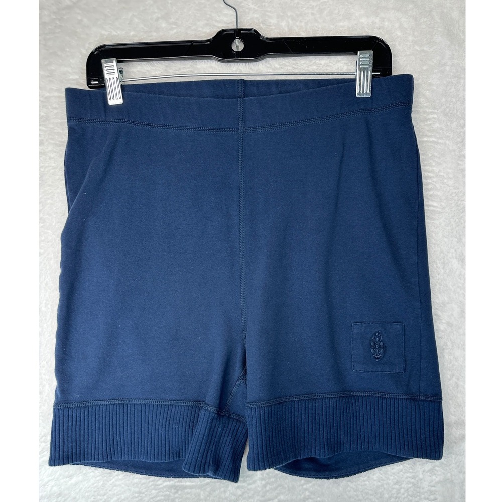Free People FP Movement Shorts Womens XL Navy Blue Ribbed Hem Athletic